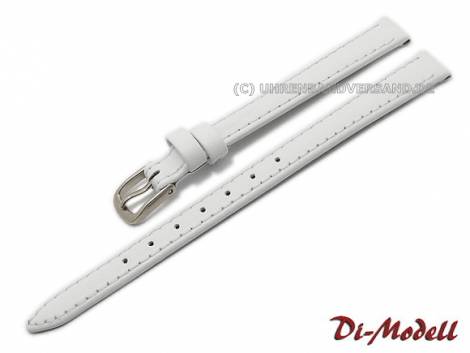 Watch strap 13mm white Di-Modell -Softina- calfs leather (width of buckle 12 mm) - Bild vergrern 