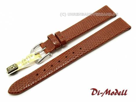 Well-crafted watch strap 12mm golden brown genuine Teju classic by DI-MODELL (width of buckle 10 mm) - EU ONLY - Bild vergrern 