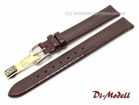 Well-crafted watch strap 13mm dark brown genuine Teju classic by DI-MODELL (width of buckle 12 mm) - EU ONLY - Bild vergrern 
