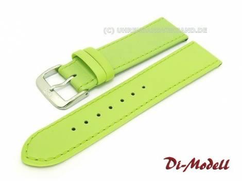 Watch band XS 18mm light green Di-Modell -Lifestyle- smooth surface stitched (width of buckle 16 mm) - Bild vergr��ern 