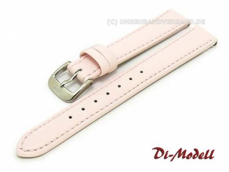 Watch band XS 14mm light pink Di-Modell -Lifestyle- smooth surface stitched (width of buckle 12 mm) - Bild vergr��ern 