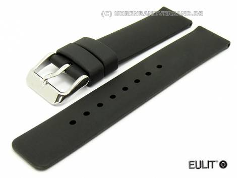 Sports band 18mm black silicone smooth surface EULIT - Bild vergr��ern 