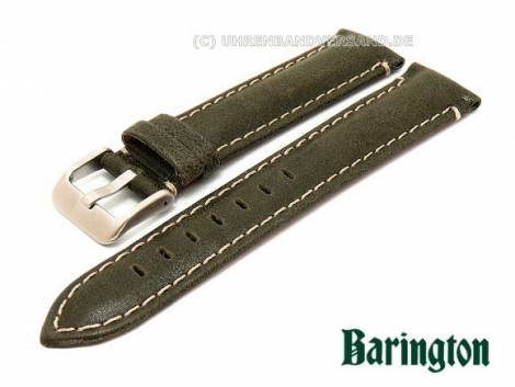 Watch band 18mm dark brown Barington antique-look light colored stitching (width of buckle 16 mm) - Bild vergr��ern 