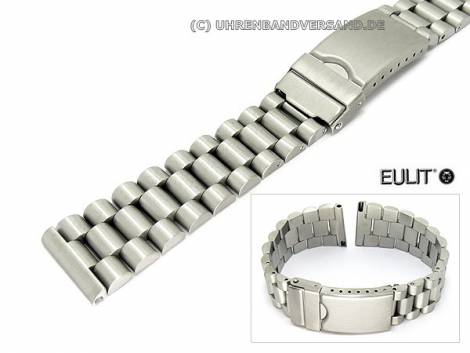 Watch strap 20mm stainless steel EULIT solid classic brushed - Bild vergr��ern 