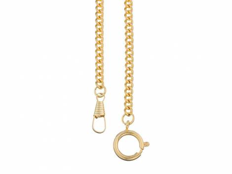 Pocket watch chain metal golden coated round curb chain - Bild vergr��ern 
