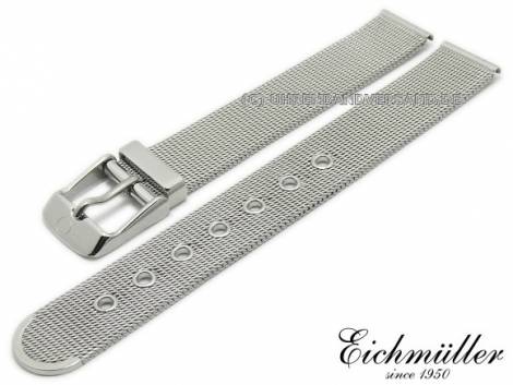 Watch strap 14mm stainless steel mesh polished fine structure with buckle by BandOh - Bild vergr��ern 