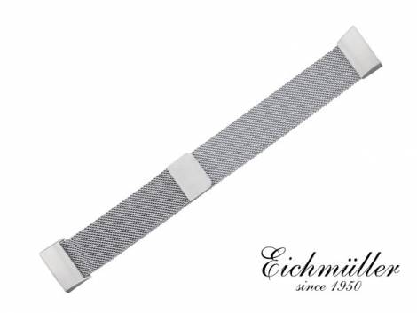 Watch strap silver mesh fine structure suitable for FITBIT Charge 3 Tracker from EICHMUELLER - Bild vergrern 