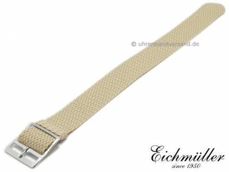 Watch strap 18mm beige nylon/textile one-piece strap by EICHM�LLER - Bild vergr��ern 