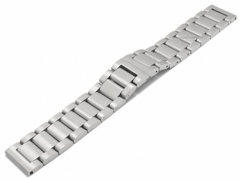 Watch strap 22mm stainless steel solid brushed with butterfly clasp by EICHMLLER - Bild vergrern 