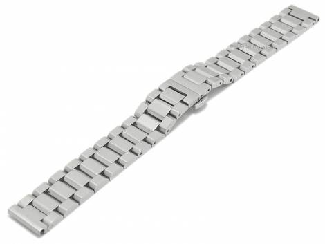 Watch strap 18mm stainless steel solid matt with butterfly clasp by EICHMLLER - Bild vergrern 