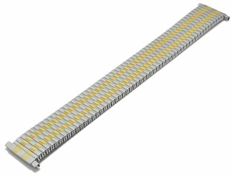 Watch strap 18-22mm dual tone stainless steel expansion strap -Erin- with telescopic ends partly polished by EICHM�LLER - Bild vergr��ern 