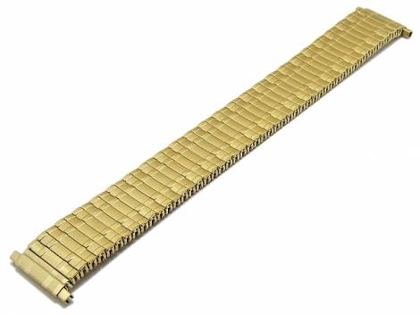 Watch strap 18-22mm golden stainless steel expansion strap -Adeon- with telescopic ends partly polished by EICHMLLER - Bild vergrern 