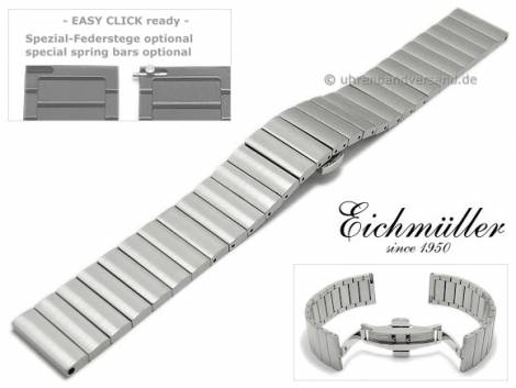 Watch strap 18mm stainless steel brushed EASY-CLICK-ready with clasp by EICHMLLER - Bild vergrern 