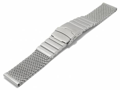 Watch strap 22mm mesh brushed robust structure with clasp by EICHMLLER - Bild vergrern 