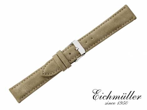 Watch strap 20mm beige VEGAN vintage look by EICHMLLER (width of buckle 18 mm) - Bild vergrern 