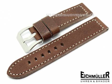 Watch band  24mm -Pan Type- dark brown Grain by Eichmueller (width of buckle 24 mm) - Bild vergr��ern 