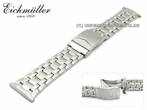 Watch band 26mm stainless steel solid look partly polished from Eichmueller - Bild vergr��ern 