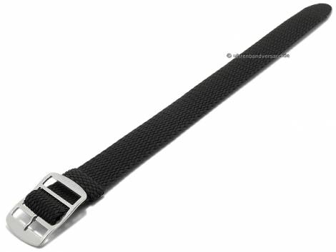 Watch strap -Baltic- 20mm black perlon/textile one piece strap by EULIT - Bild vergrern 