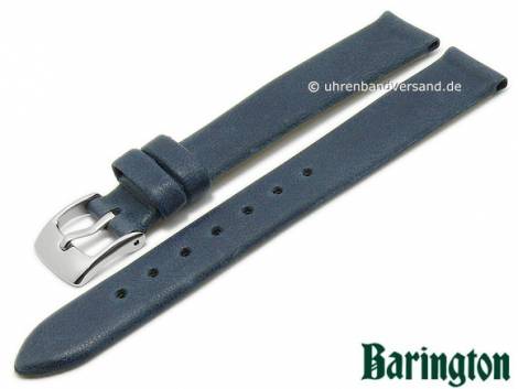 Watch strap -Cordero- 14mm blue lamb nappa leather slightly grained matt by BARINGTON (width of buckle 12 mm) - Bild vergr��ern 