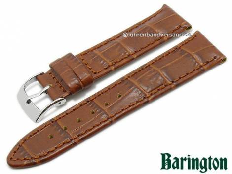 Watch strap XS 16mm brown Lousiana croco grain von BARINGTON (width of buckle 14 mm) - Bild vergrern 