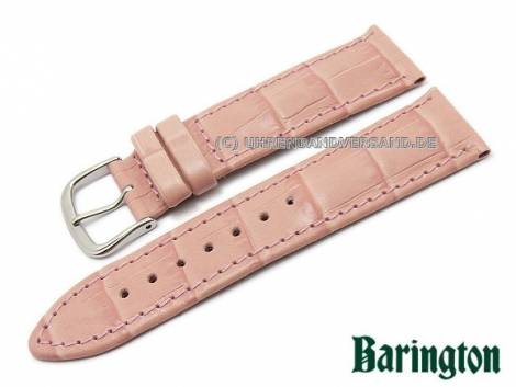Watch strap XS 16mm light pink Lousiana croco grain von BARINGTON (width of buckle 14 mm) - Bild vergr��ern 