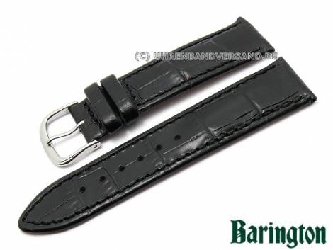 Watch strap XS 16mm black Lousiana croco grain von BARINGTON (width of buckle 14 mm) - Bild vergr��ern 