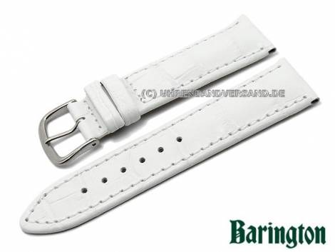 Watch strap XS 16mm white Lousiana croco grain von BARINGTON (width of buckle 14 mm) - Bild vergr��ern 