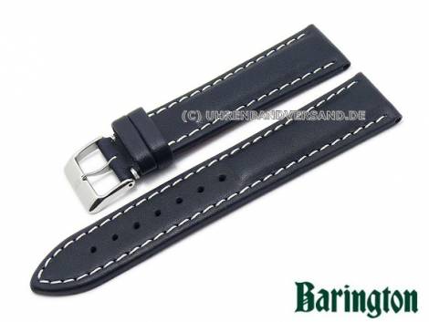 Watch strap -Rind Rustica- 18mm night blue leather smooth by BARINGTON (width of buckle 16 mm) - Bild vergr��ern 