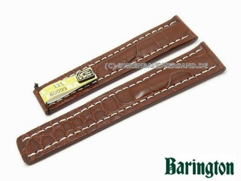 Well-crafted watch strap -Louisiana- 18mm d. brown gen. alligator Breitling BARINGTON  (width of buckle 16 mm) - EU only - Bild vergr��ern 