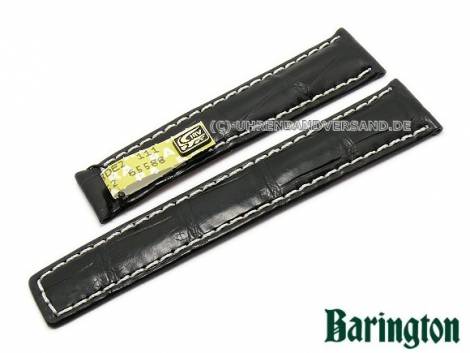 Well-crafted watch strap -Louisiana- 18mm black gen. alligator Breitling BARINGTON  (width of buckle 16 mm) - EU only - Bild vergr��ern 