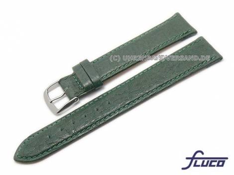 Watch band -Record- XL 18mm dark green grained surface by FLUCO (width of buckle 16 mm) - Bild vergr��ern 