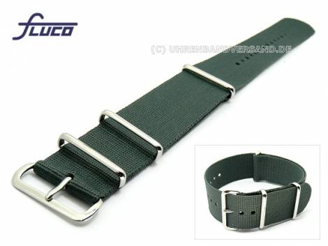 Watch band -NATO- 24mm military grey One-Piece Band by Fluco - Bild vergr��ern 