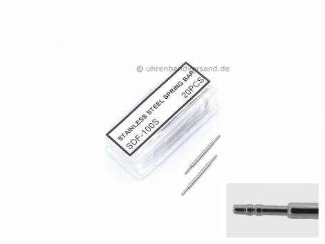 20 pcs spring bar assortment 10mm stainless steel silver extra thin 1,0 mm  - Bild vergr��ern 
