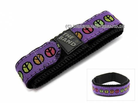 Hook and loop watch band 20mm -Peace Purple TEXTILE- purple - Bild vergr��ern 