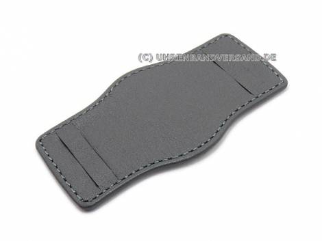 Leather pad 16-18mm grey stitched - Bild vergr��ern 