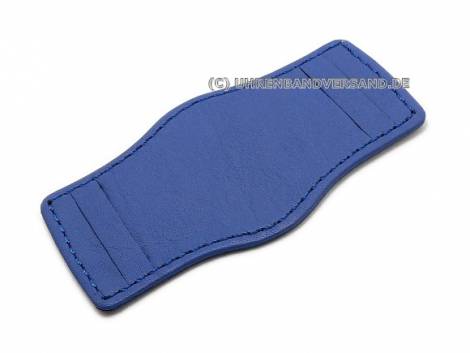 Leather pad 16-18mm royal blue stitched - Bild vergr��ern 
