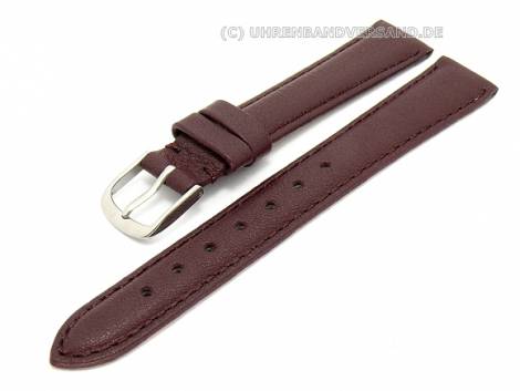 Watch band XL 12mm bordeaux smooth surface (width of buckle 12 mm) - Bild vergr��ern 