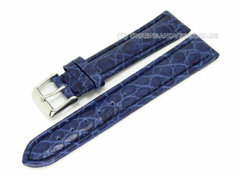 Watch band 20mm dark blue African-Croco (width of buckle 18 mm) - Bild vergr��ern 