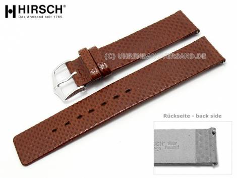 Watch band -Aqualino- 16mm brown water snake easy change from HIRSCH (width of buckle 16 mm) - Bild vergr��ern 