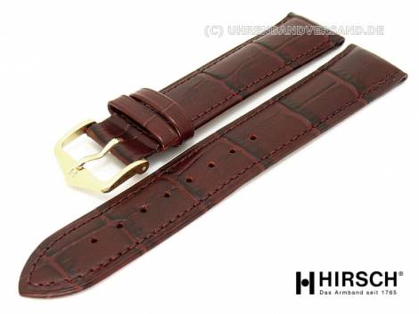Watch band XS -Duke - 20mm claret alligator grain stitched by HIRSCH - Bild vergr��ern 