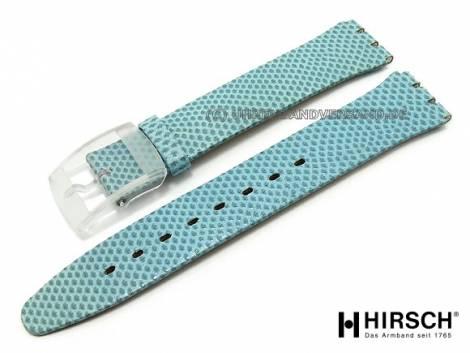 Watch band -Hydra- 16mm light blue water snake for Swatch by HIRSCH - Bild vergr��ern 