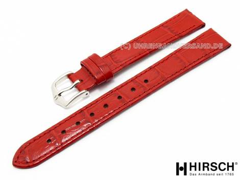 Watch band -Louisiana Look- 12mm red alligator grain by HIRSCH - Bild vergr��ern 