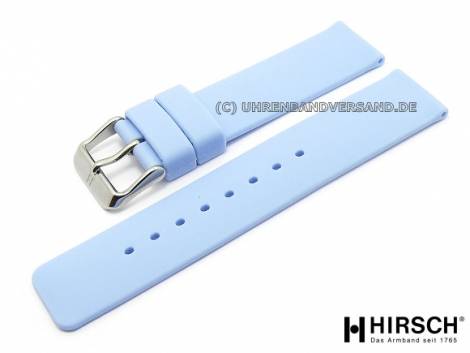 Watch band -Moon- 18mm ice blue silicone by HIRSCH - Bild vergr��ern 