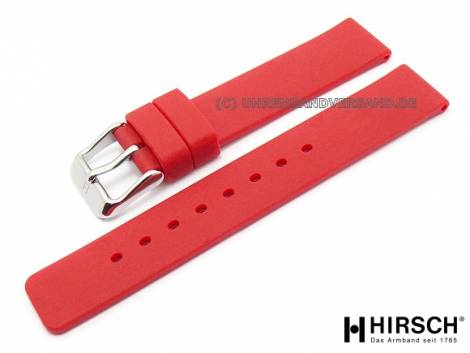 Watch band -Moon- 16mm red silicone by HIRSCH - Bild vergr��ern 