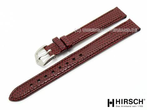Watch band -Rainbow- 12mm bordeaux lizard grain by HIRSCH (width of buckle 10 mm) - Bild vergr��ern 
