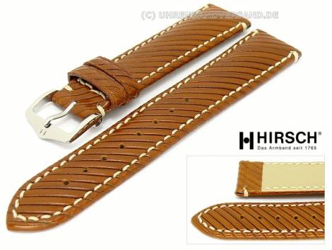 Watch band -Rivetta- 22mm gold brown extravagant  by HIRSCH (width of buckle 20 mm) - Bild vergr��ern 