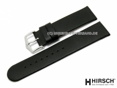 Watch band -Scandic- 24mm black leather smooth by HIRSCH (width of buckle 24 mm) - Bild vergr��ern 