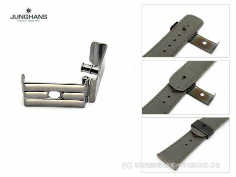 Replacement clasp 16mm titanium matt for JUNGHANS 037/1430, 037/4502, 037/4705, 037/4706 etc. - Bild vergrern 