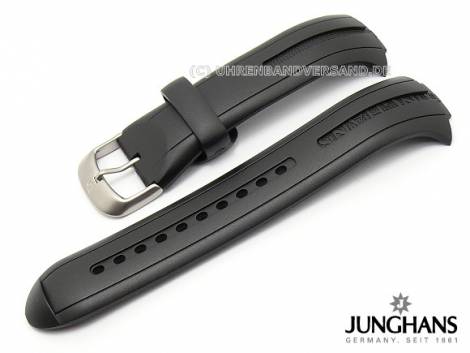 Replacement watch strap JUNGHANS 14mm black caoutchouc special lug ends for 030/4523, 030/4524 EXPLORER - Bild vergr��ern 
