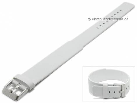 Replacement watch strap JACOB JENSEN 18-22mm white leather one piece strap for Curve 253 - Bild vergrern 